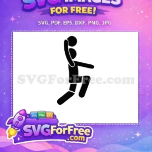 A dynamic free SVG silhouette of a basketball player in action, jumping with a ball overhead. Ideal for sports themes.