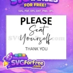 Free Elegant Black Script Free Restroom Welcome Bathroom Quotes Free SVG - Instant Download