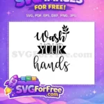 Free Script Leaf Free Banner Text Bathroom Quote Free SVG - Instant Download