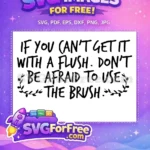Free Funny Flush Brush Free Black Leaf Border Bathroom Quotes Free SVG - Instant Download