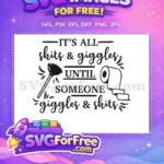 Free Humorous Free Plunger-Roll Bathroom Quotes SVG Free SVG - Instant Download
