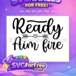 Free Ready Fire Free Heart Arrow Bathroom Quotes Free SVG - Instant Download