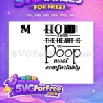 Free Black Humorous Lettering Free Comfortable Pooping Quote Bathroom Quotes Free SVG - Instant Download