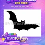 Free Flying Black Free Spooky Halloween Bats Silhouette Free SVG - Instant Download