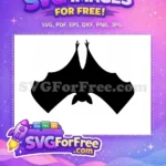 Free Flying Bats Free Spooky Night Halloween Night Free SVG - Instant Download