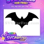 Free Iconic Black Bat Symbol Free Dark Knight Silhouette Batman Free SVG - Instant Download