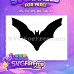 Free Black Flying Bats Free Spooky Halloween Horror Free SVG - Instant Download