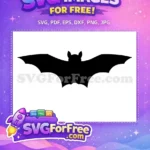 Free Spooky Flying Free Dark Night Halloween Bats Silhouette Free SVG - Instant Download