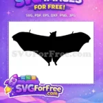 Free Flying Bats Free Spooky Silhouette Halloween Free SVG - Instant Download