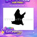Free Flying Black Bats Free Spooky Halloween Night Sky Free SVG - Instant Download