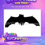 Free Spooky Flying Free Dark Silhouette Batman Free SVG - Instant Download