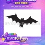 Free Dark Flying Bat Free Spooky Halloween Silhouette Halloween Night Free SVG - Instant Download