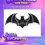 Free Dark Bat Free Spooky Silhouette Halloween Night Free SVG - Instant Download