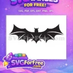 Free Dark Flying Free Spooky Halloween Night Creature Free SVG - Instant Download