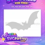 Free Grey Flying Bat Silhouette Free Spooky Halloween Decor Free SVG - Instant Download