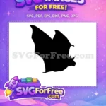 Free Black Winged Bat Free Creepy Halloween Horror Night Free SVG - Instant Download