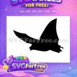 Free Flying Black Bat Free Spooky Halloween Decor Night Sky Free SVG - Instant Download