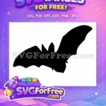 Free dark flying bats Free halloween silhouette spooky decor Free SVG - Instant Download