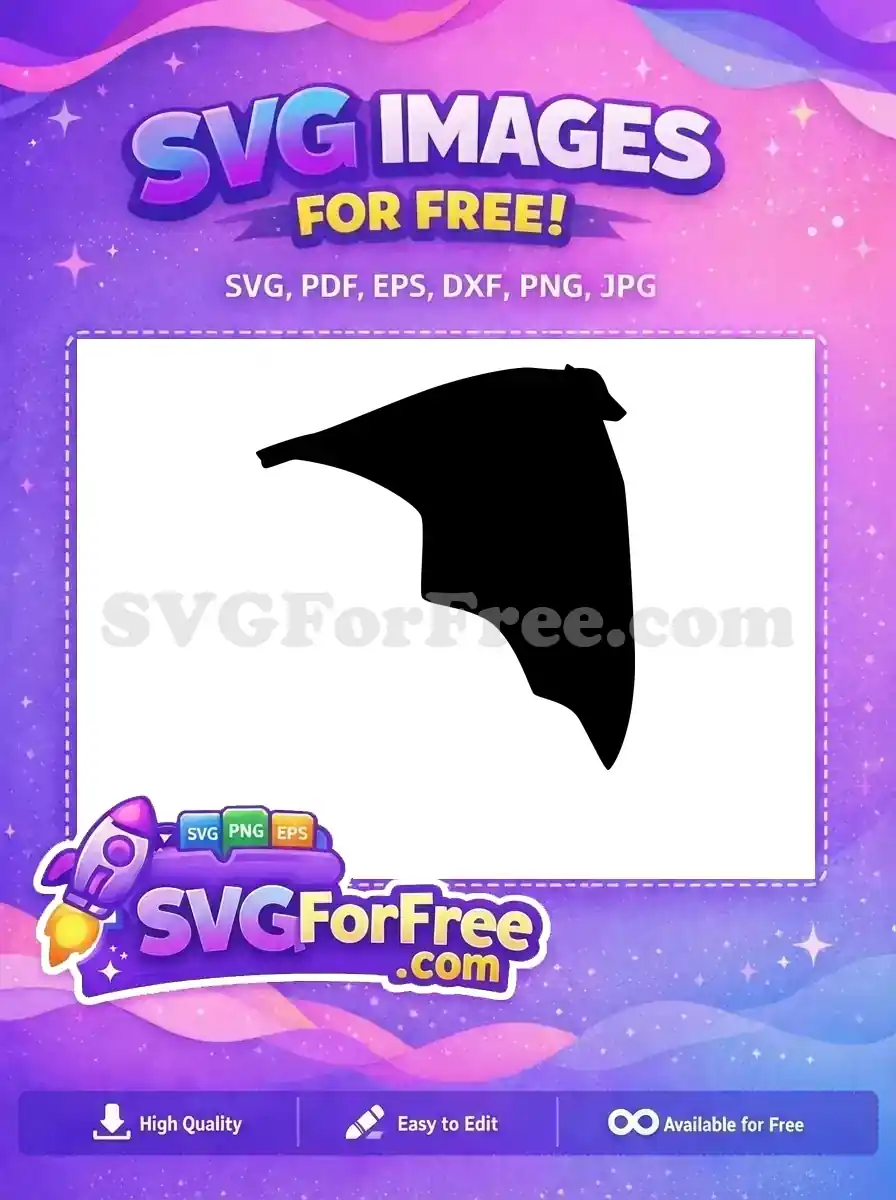 Download this free abstract black silhouette SVG, a versatile modern design element for various digital and print projects. Free for all.
