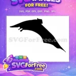 Free Creepy Flying Free Black Silhouette Halloween Decoration Free SVG - Instant Download