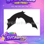 Free Dark Black Flying Free Halloween Spooky Wings Batman Character Free SVG - Instant Download