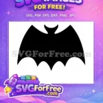 Free Flying Black Free Creepy Halloween Bats Silhouette Free SVG - Instant Download