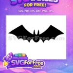 Free Flying Black Bats Free Spooky Silhouette Design Halloween Decor Free SVG - Instant Download