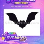 Free Dark Flying Bat Free Spooky Halloween Night Free SVG - Instant Download