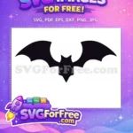 Free Spreading Wings Free Dark Purple Halloween Decoration Free SVG - Instant Download