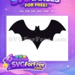 Free Dark Flying Bat Free Silhouette Outline Batman Free SVG - Instant Download