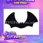 Free Black Bat Silhouette Free Flying Halloween Creature Spooky Night Free SVG - Instant Download