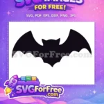 Free Black Bat Wings Free Spooky Flying Design Halloween Night Free SVG - Instant Download
