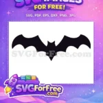Free Dark Flying Bat Free Halloween Silhouette Spooky Free SVG - Instant Download