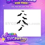 Free Flying Black Bats Free Spooky Halloween Night Free SVG 3 - Instant Download