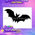 Free Dark Flying Bats Free Creepy Halloween Scene Free SVG - Instant Download