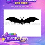 Free Black Bat Free Halloween Flying Night Free SVG - Instant Download