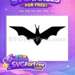 Free flying black bat Free spooky silhouette Halloween Free SVG 2 - Instant Download