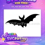 Free dark flying Free spooky halloween bats silhouette Free SVG - Instant Download