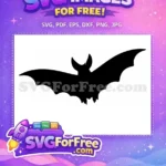 Free dark flying bats Free creepy night sky Halloween Free SVG - Instant Download