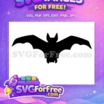 Free Black Bats Silhouette Free Halloween Decoration Spooky Free SVG - Instant Download