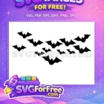 Free Flying Black Bats Free Spooky Halloween Night Free SVG 4 - Instant Download