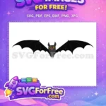 Free Cute Yellow Eyed Free Dark Winged Halloween Free SVG - Instant Download