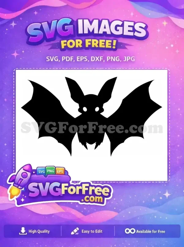 A free design showing two minimalist white oval shapes on a stark black background, symbolizing mysterious eyes. Download this free SVG.