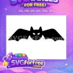 Free Black Flying Bats Silhouette Free Spooky Halloween Design Free SVG - Instant Download
