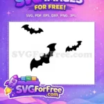 Free Black Flying Bat Free Spooky Halloween Night Free SVG 2 - Instant Download