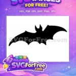 Free Dark Flying Silhouette Free Spooky Night Batman Free SVG - Instant Download