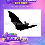 Free Dark Flying Free Halloween Spooky Bats Silhouette Free SVG - Instant Download