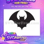 Free Spooky Flying Bat Free Dark Night Silhouette Halloween Free SVG - Instant Download