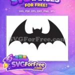 Free Dark Grey Bat Free Flying Silhouette Batman Free SVG - Instant Download