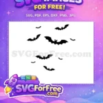 Free Black Flying Bats Free Spooky Halloween Decor Free SVG 1 - Instant Download
